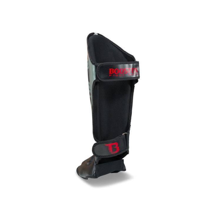 Booster Pro V10 Lederen Scheenbeschermers Zwart/Grijs