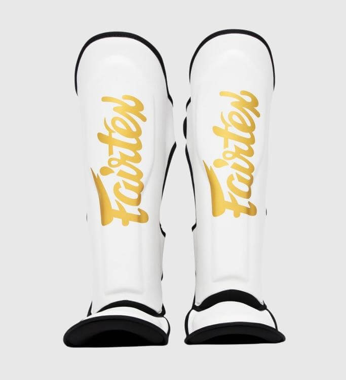 Fairtex x Booster FXB Kickboxing Shinguards White Gold