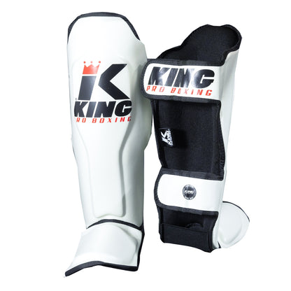 King Pro Scheenbeschermers Wit - KPB/SG-3 - Premium Muay Thai & Kickboksen