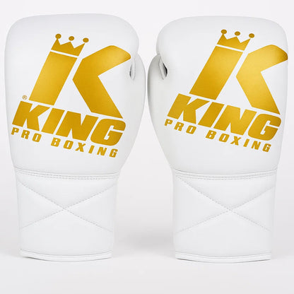 King Pro Boxing veter boks handschoenen KPB XK LU White/ Gold