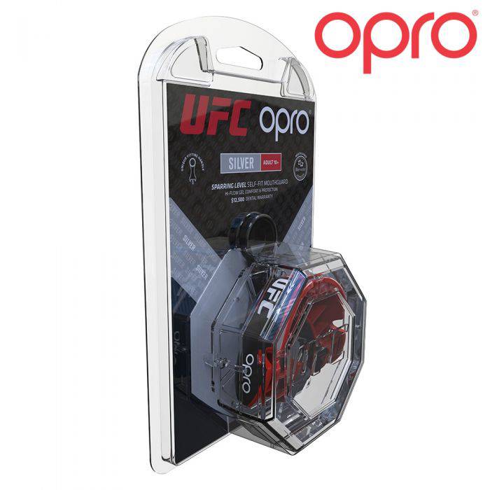 OPRO SILVER RED/BLACK - Booster Fight Store